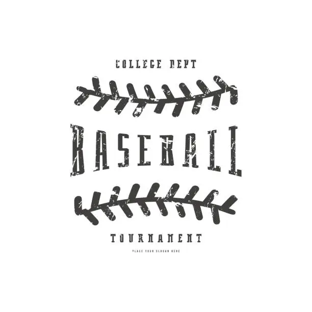 Vector illustration of Emblem of baseball team