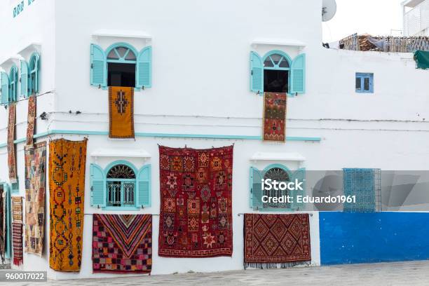 Typical Arabic Architecture In Asilah Stock Photo - Download Image Now - Tangier, Morocco, Asilah