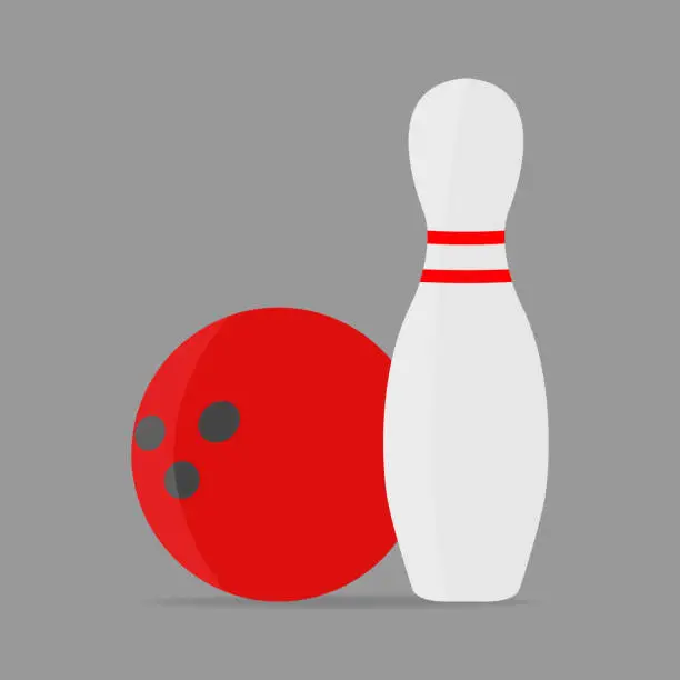Vector illustration of Bowling vector icon. The ball symbol of bowling.