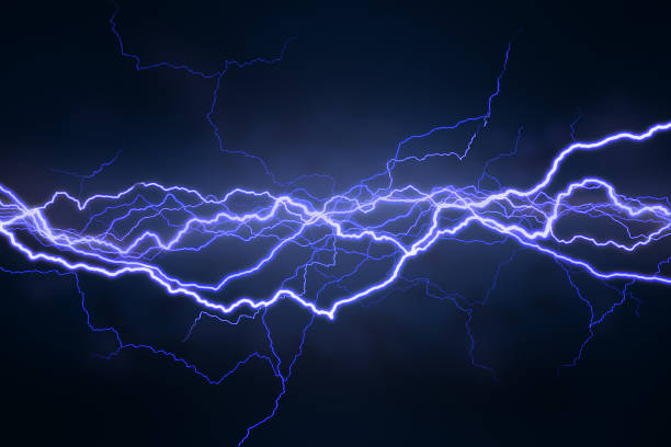 lightning field - zapping photos et images de collection