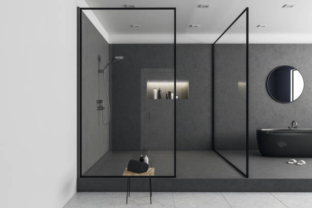 istock New glass bathroom interior 960042286