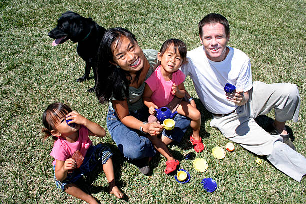 istock Family Tea Party on the Grass 96004725
