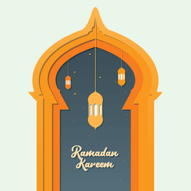 istock Ramadan Kareem Vector Illustration. Elegant Ramadan Greeting with Mosque Design. Paper Art and Digital Craft Style 960054832