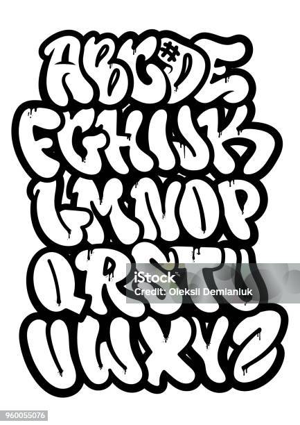 Graffiti Type Stock Illustration - Download Image Now - Graffiti, Text, Alphabet
