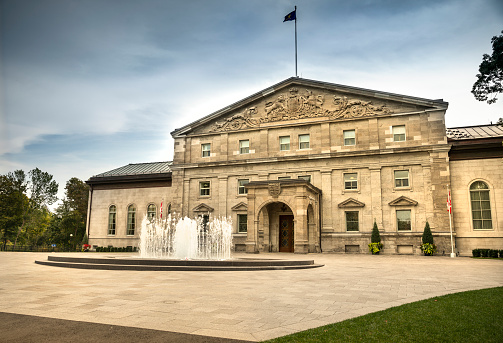 Rideau Hall is the official residence of the Governor General of Canada in Ottawa, Ontario.  The Governor General performs the functions of Canada’s Head of State, as the representative of the Crown in Canada.