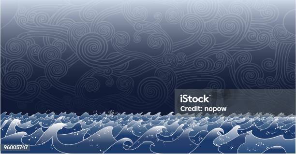 Stormy Mare - Immagini vettoriali stock e altre immagini di Mare - Mare, Tempesta, Acqua