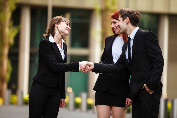 istock Colleagues From Work Meeting Outdoors 960068824