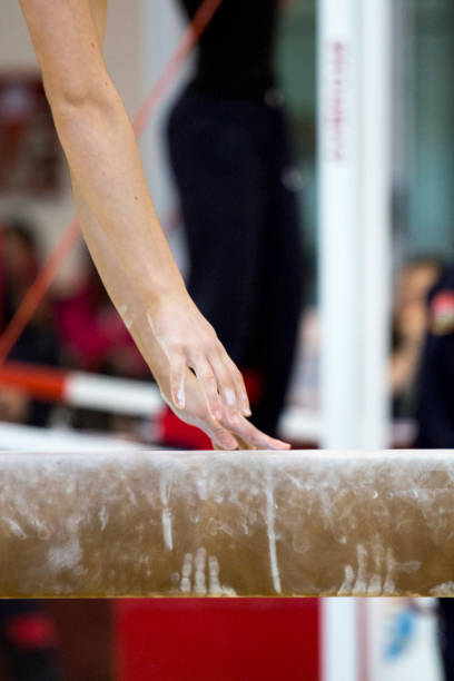 istock Arms and hands with magnesia in gymnastics 960069340