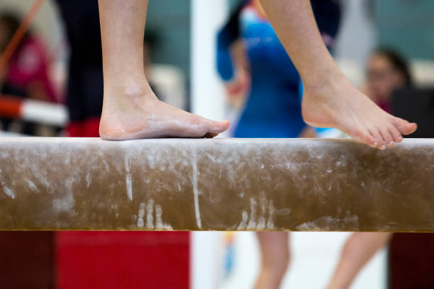 istock Feet with magnesia in gymnastics 960070076