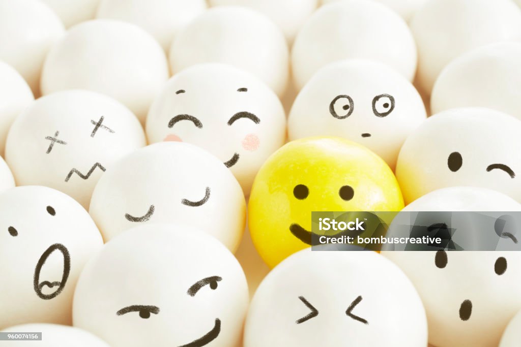 Vector Emoticon Set Set of Emoticons. Emoji flat Design, Avatar Design Anthropomorphic Smiley Face Stock Photo