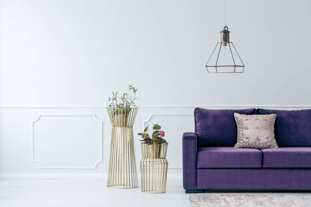 istock Violet elegant living room interior 960079024