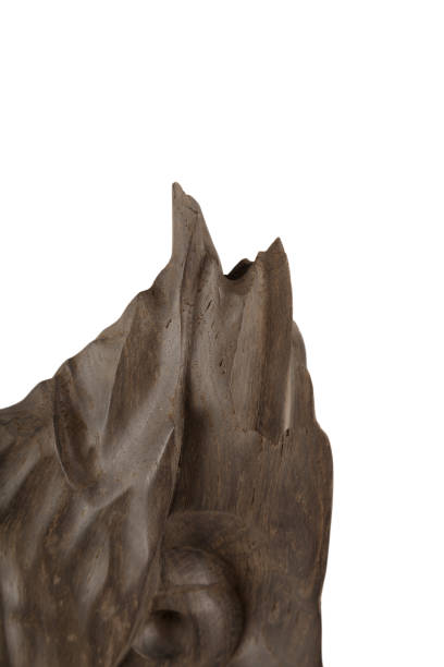 istock Old piece of wood on a white background, wood texture 960085936