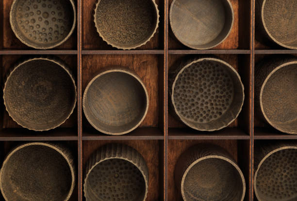 istock Wooden cups in a box for storing dishes 960089788