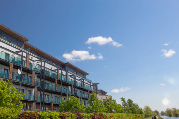 housing at royal canal park, dublin - dublin ireland brick built structure building exterior imagens e fotografias de stock