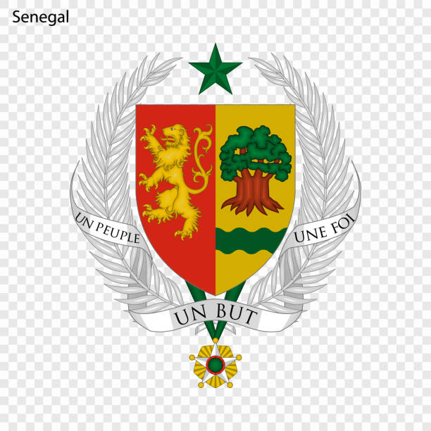 национальный герб или символ - senegal stock illustrations