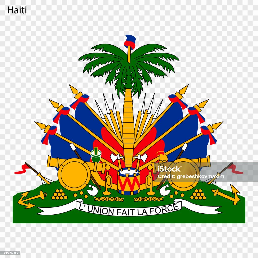 National emblem or symbol Symbol of Haiti. National emblem Haiti stock vector