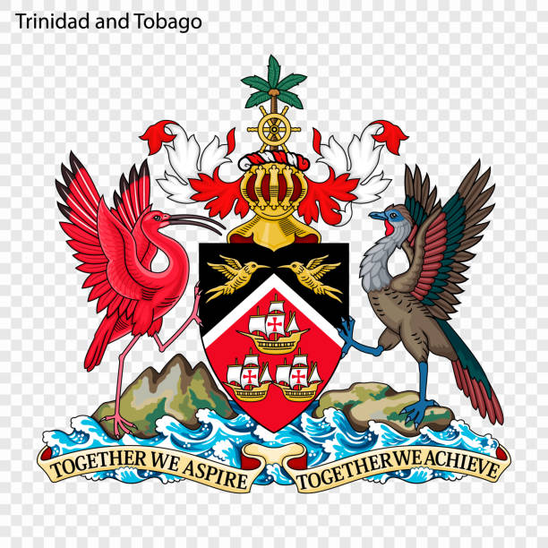 thumbnail image 2 of Trinidad And Tobago Coat Of Arms Shield Sticker – 3D Resin Domed Gel Vinyl By All3dStickers 2 of 4