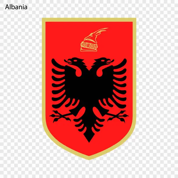 Vector illustration of National emblem or symbol