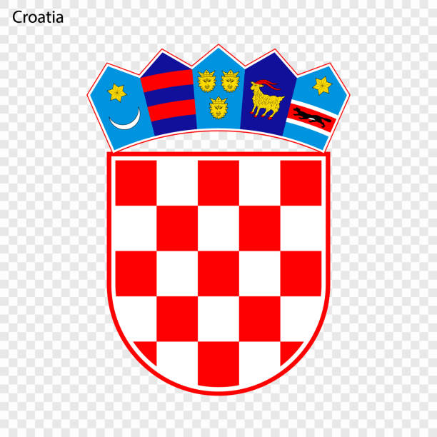 национальный герб или символ - croatia stock illustrations