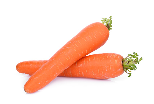 sweet carrot isolated on the white background