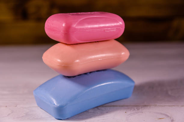 istock Pieces of the soap on wooden table 960130140