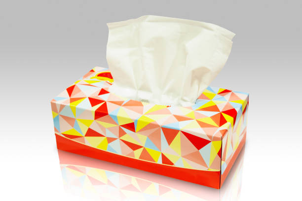 istock Red Tissue box blank label and no text for mock up packaging 960156258
