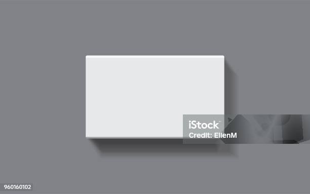 Rectangular Box On A Dark Background Stock Illustration - Download Image Now - Box - Container, White Color, Template