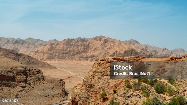 Aerial View Fof Desolate Desert Near Yazd Persia Iran Stock Photo - Download Image Now