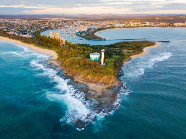 latarnia morska point cartwright - sunshine coast australia zdjęcia i obrazy z banku zdjęć