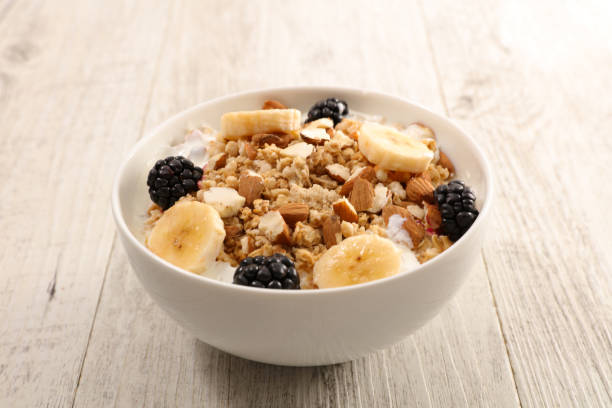 istock oat meal with dairy and fruit 960172422