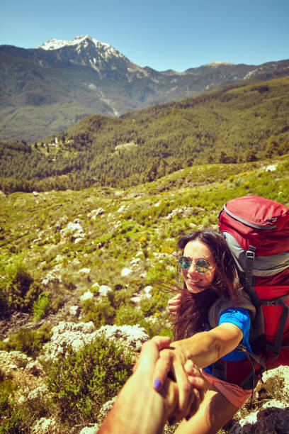 istock Traveling is a tourist route with a backpack 960183848