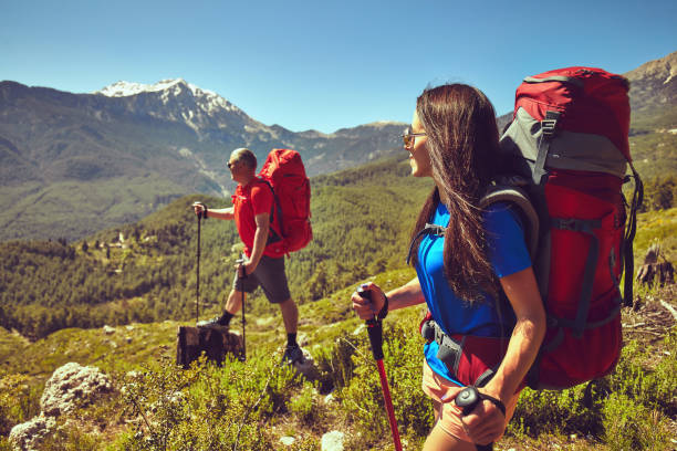 istock Traveling is a tourist route with a backpack 960183856