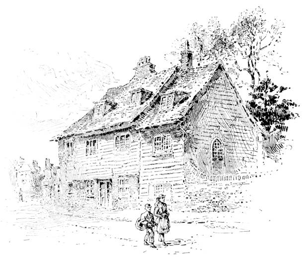 istock Old Weather Boarded Houses in South Street, Epsom 960184680