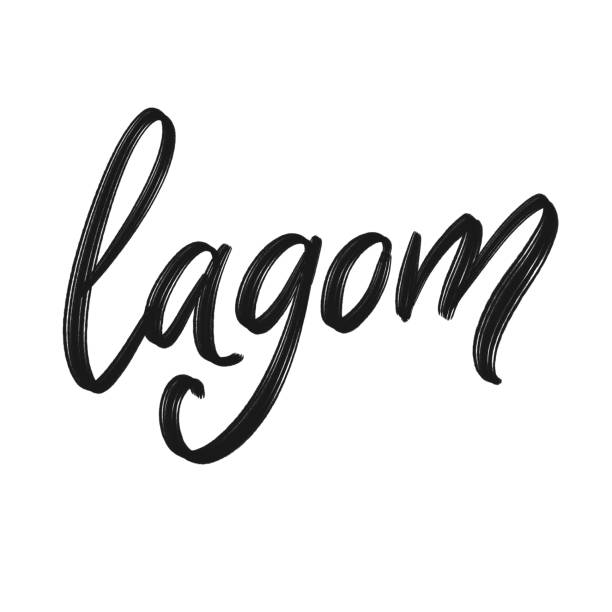 istock Lagom challigraphy. The Swidish  way to live well and be happy. 960184790