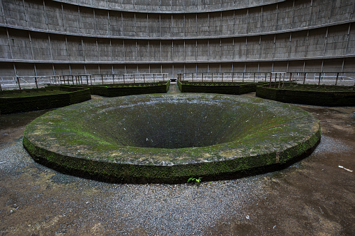 Discarded cooling tower of a nuclear plant