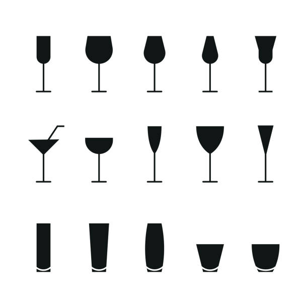 illustrations, cliparts, dessins animés et icônes de bar set d’icônes lunettes vector - hurricane cocktail