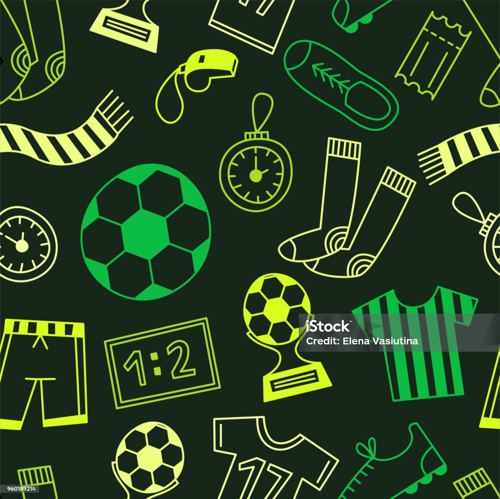 Sports Style Pattern Design Sports Seamless Pattern Stock Illustration - Download Image Now - Award ...