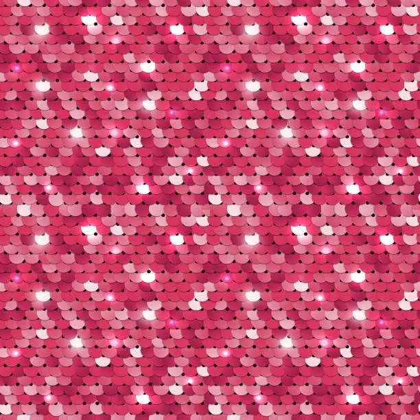 Vector illustration of Seamless pink sequined texture - vector illustration eps10