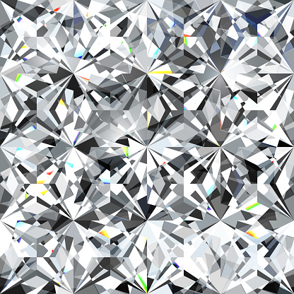 Seamless diamond pattern - illustration of crystallic background. Vector eps10.