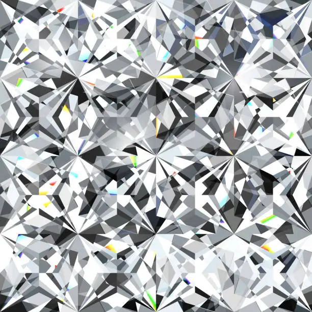 Vector illustration of Seamless diamond pattern - illustration of crystallic background