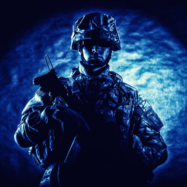 istock Soldier of special forces with assault rifle 960204056