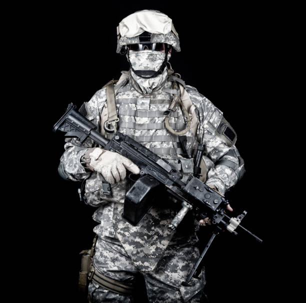 istock United States marines machine gunner studio shot 960207598