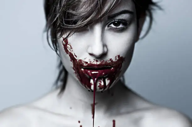 girl with blood