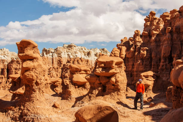 istock Hiker visit Goblin valley state park in Utah, USA 960209152