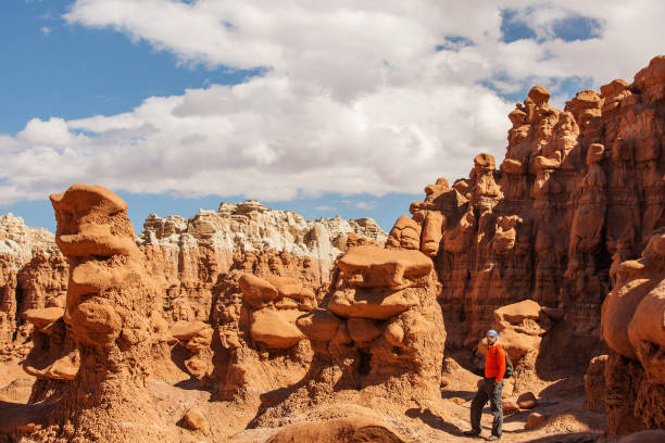 istock Hiker visit Goblin valley state park in Utah, USA 960209170