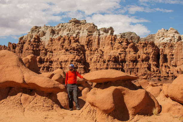 istock Hiker visit Goblin valley state park in Utah, USA 960209176