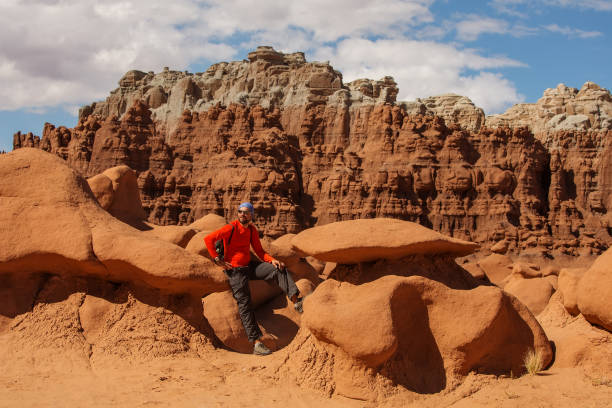 istock Hiker visit Goblin valley state park in Utah, USA 960209188