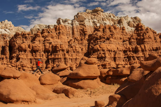 istock Hiker visit Goblin valley state park in Utah, USA 960209212