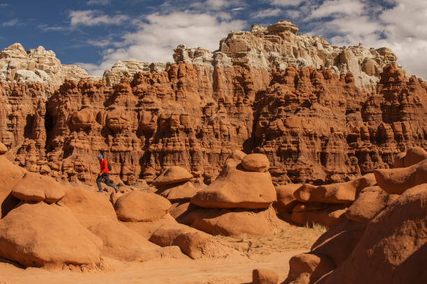 istock Hiker visit Goblin valley state park in Utah, USA 960209236