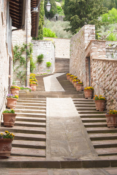 istock Long and climbing staircase in a street down view 960209712